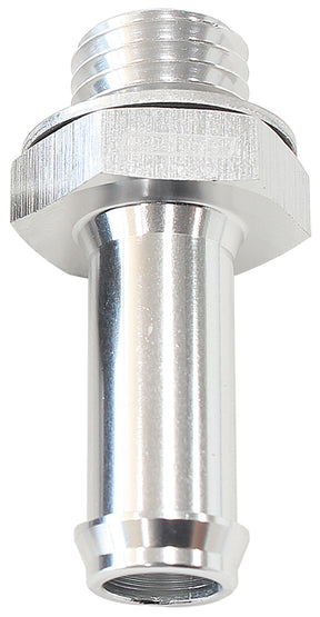 Metric M14 x 1.5 To 8mm Barb Silver Use With 49-1015 Pump AF746-01S - Aeroflow