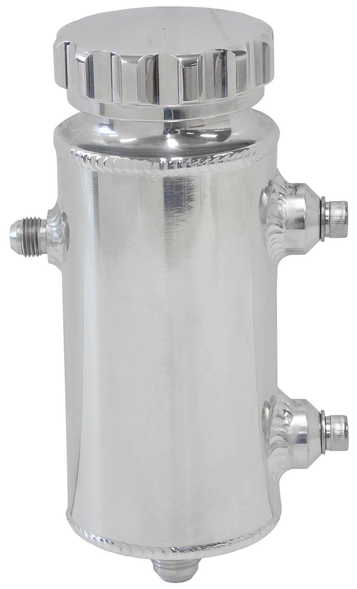 Universal Power Steer Tank 8" x 3.5" With -8 Polished AF77-1014 - Aeroflow