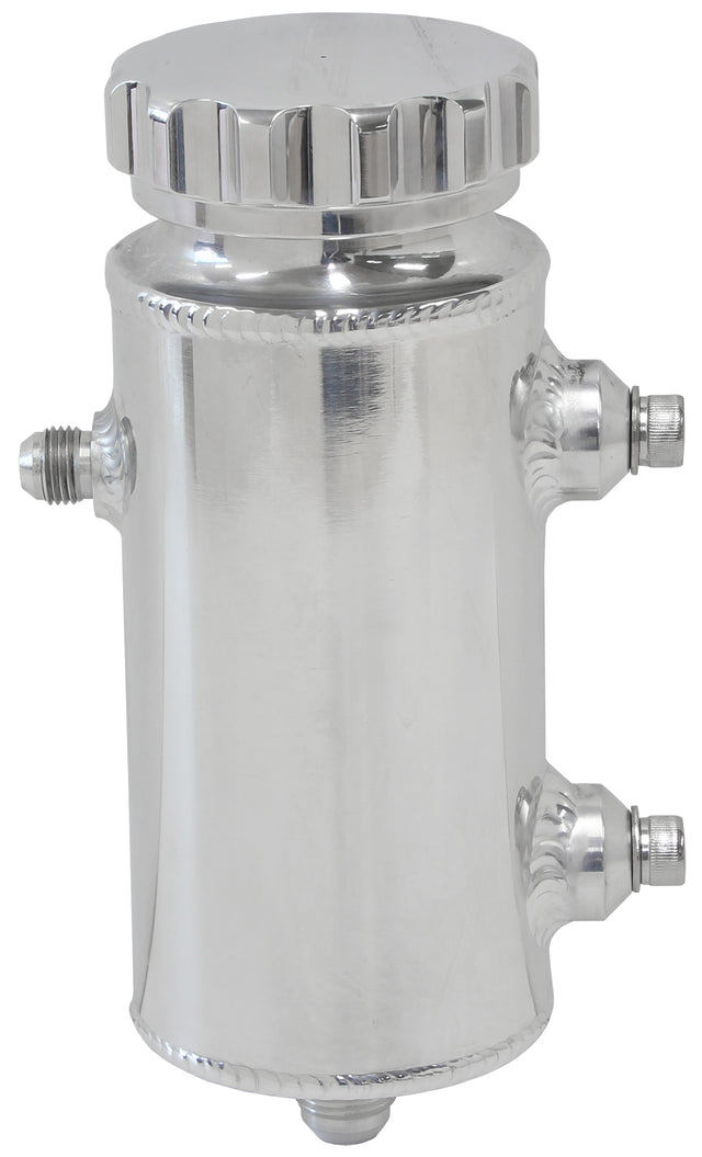Universal Power Steer Tank 8" x 3.5" With -8 Polished AF77-1014 - Aeroflow