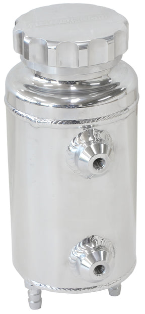 Universal Radiator Overflow Tank 8" x 3.5" -4 ORB Polished AF77-1015 - Aeroflow