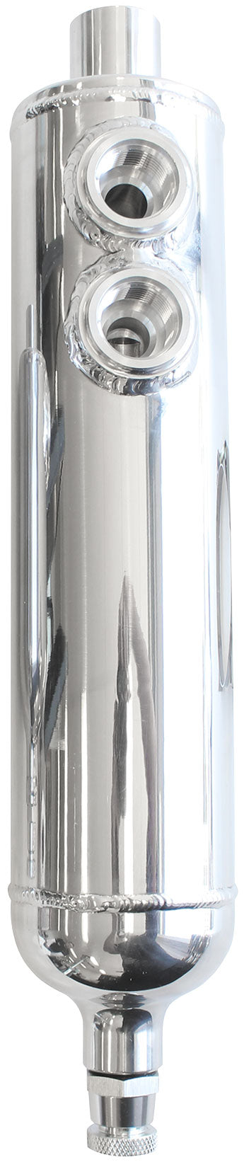 Universal Breather Tank F/Male 2 x -12ORB 13" x 3" Polished AF77-1017 - Aeroflow
