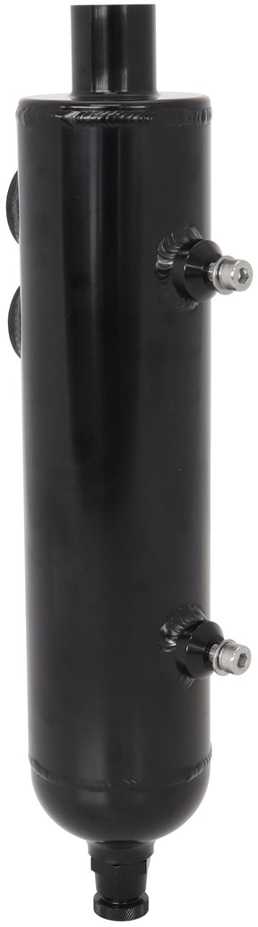 Universal Breather Tank F/Male 2 x -12ORB 13" x 3" Black AF77-1017BLK - Aeroflow