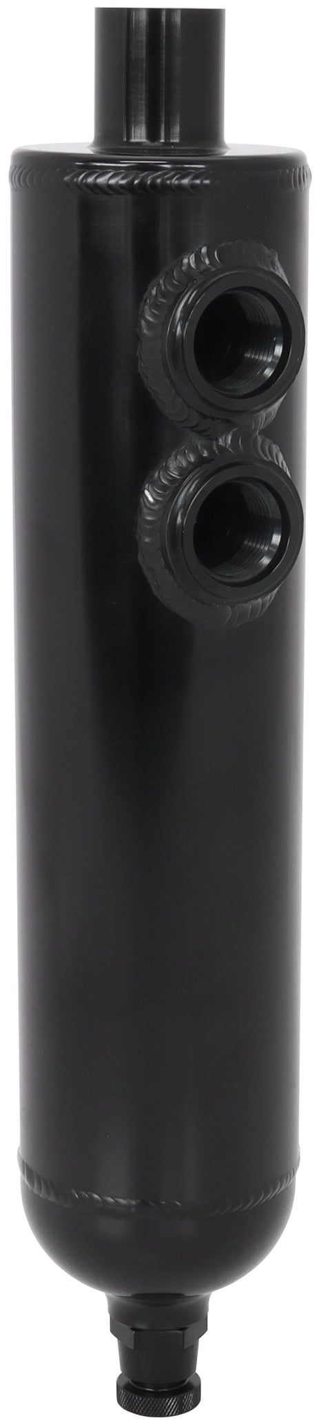 Universal Breather Tank F/Male 2 x -12ORB 13" x 3" Black AF77-1017BLK - Aeroflow