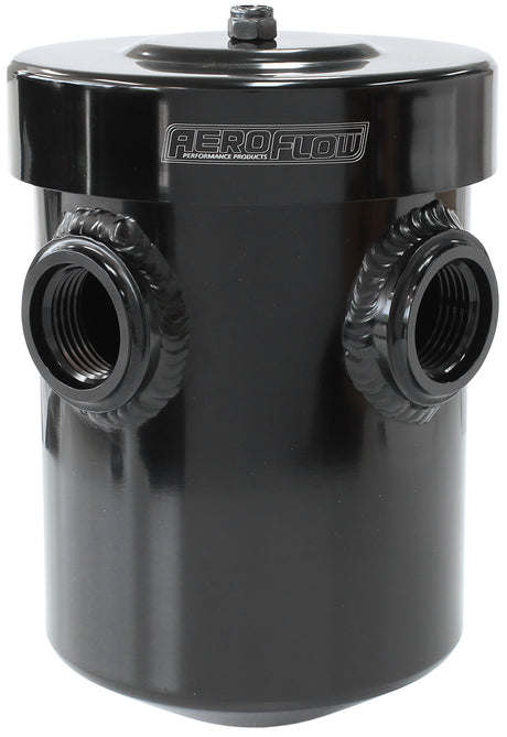 Dry Sump / Breather Tank, Internal Baffling Can Vent To Atmo AF77-1019BLK - Aeroflow