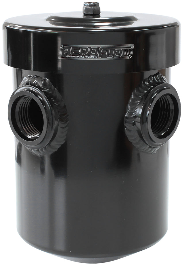 Dry Sump / Breather Tank, Internal Baffling Can Vent To Atmo AF77-1019BLK - Aeroflow