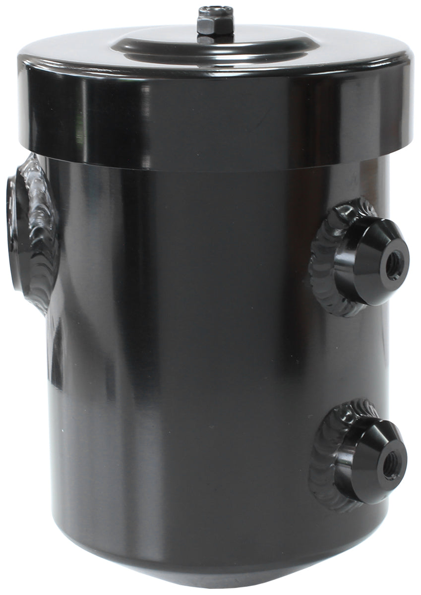 Dry Sump / Breather Tank, Internal Baffling Can Vent To Atmo AF77-1019BLK - Aeroflow