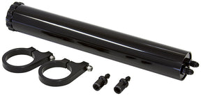 Billet Radiator Overflow Tank Black, 13" x 2", 295ml AF77-1021BLK - Aeroflow