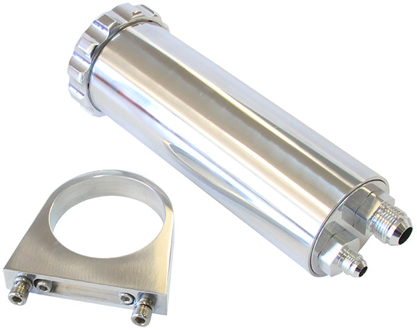 Polished Billet Power Steer Tank, Billet Brackets -10, -6 AF77-1027 - Aeroflow