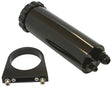 Black Billet Power Steer Tank, Billet Brackets -10, -6 AF77-1027BLK - Aeroflow