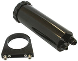 Black Billet Power Steer Tank, Billet Brackets -10, -6 AF77-1027BLK - Aeroflow
