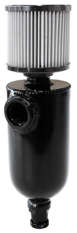 Universal Breather Tank -12ORB 6.5 x 3.5" S/S Billet Breather AF77-1028BLK - Aeroflow
