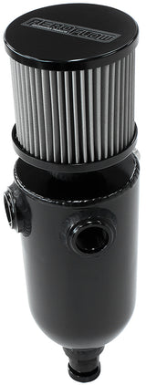 Univ Breather Tank 2x -8ORB 6.5 x 3.5" S/S Billet Breather AF77-1030BLK - Aeroflow