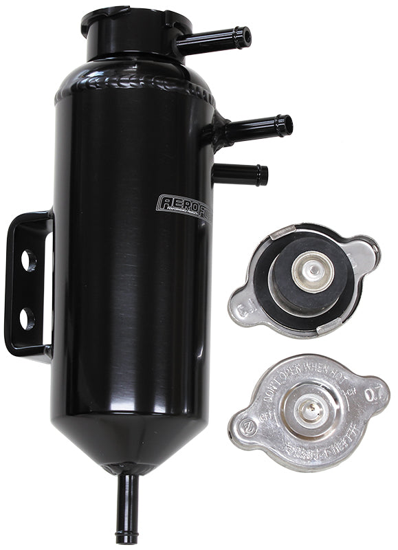 Universal Header Tank 5/16" Barbs Compact Design 32mm Cap AF77-1031BLK - Aeroflow