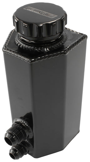 Universal Power Steer Tank With Baffle -8AN & -10AN Black AF77-1032BLK - Aeroflow