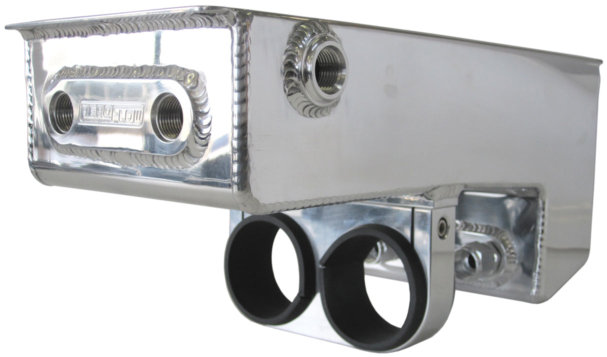 Dual Fuel Pump Under Car Surge Tank Polished 4.75L Capacity 77-1044 AF77-1044 - Aeroflow