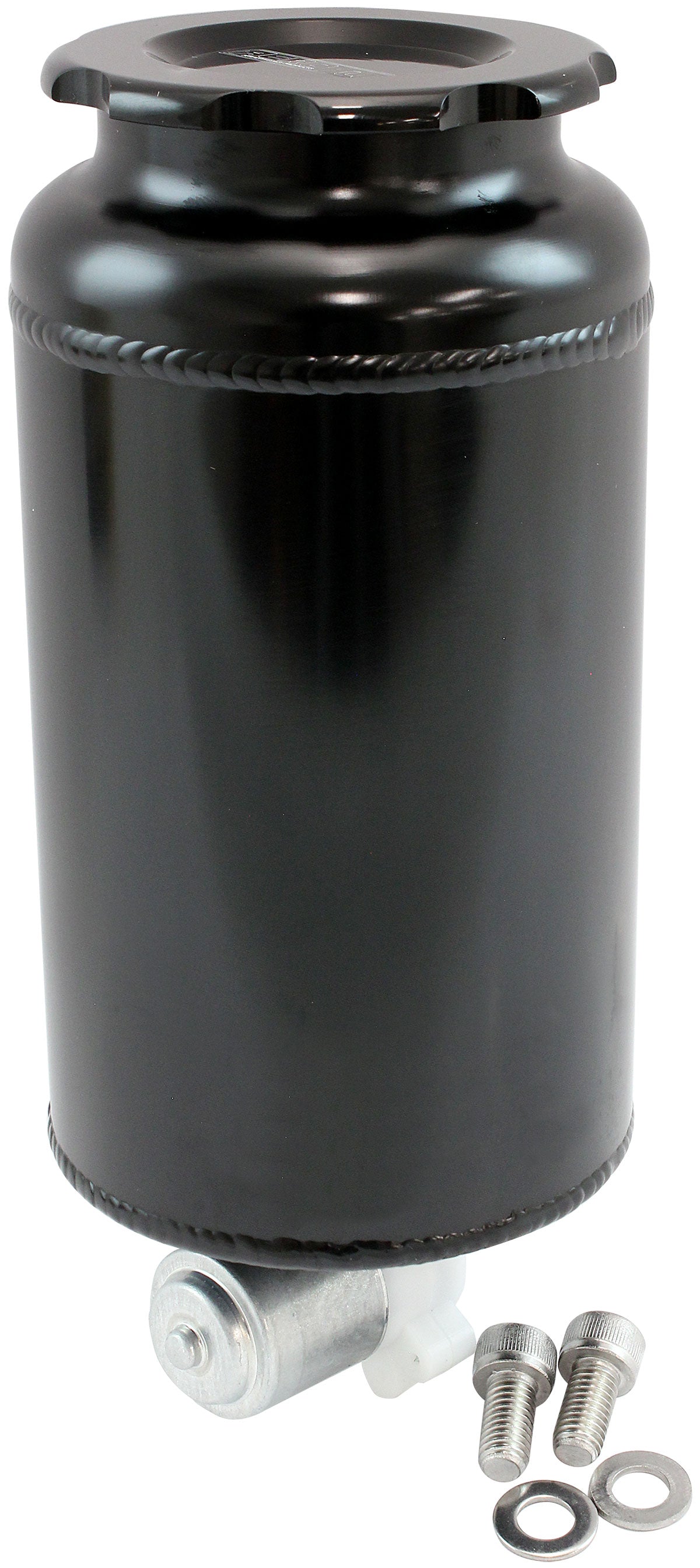 Round Universal Washer Tank Black 163mm H x 88mm Dia AF77-1047BLK - Aeroflow