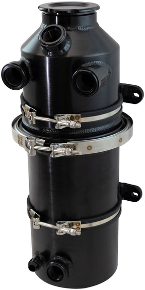 Dry Sump Tank 19.5" x 6" 2 Gal 495mm x 152mm 7.5L Black AF77-1050BLK - Aeroflow