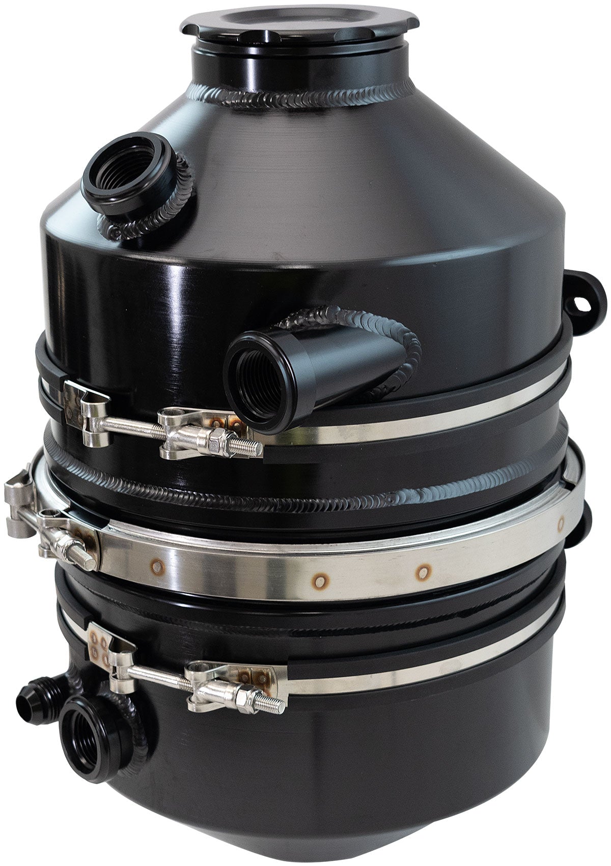 Dry Sump Tank 16" x 9" 3 Gal 406mm x 228mm 11.3L Black AF77-1053BLK - Aeroflow