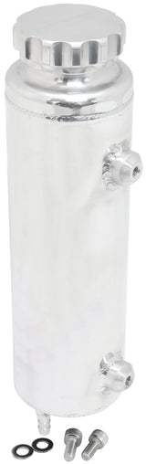 Universal Radiator Overflow Tank 12" x 3.5" -4ORB Polished AF77-1115 - Aeroflow