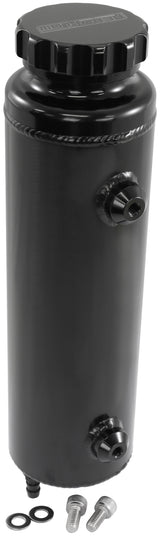 Universal Radiator Overflow Tank 12" x 3.5" -4ORB Black AF77-1115BLK - Aeroflow