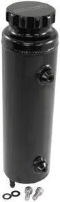 Universal Radiator Overflow Tank 12" x 3.5" -4ORB Black AF77-1115BLK - Aeroflow