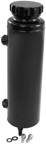 Universal Radiator Overflow Tank 12" x 3.5" -4ORB Black AF77-1115BLK - Aeroflow