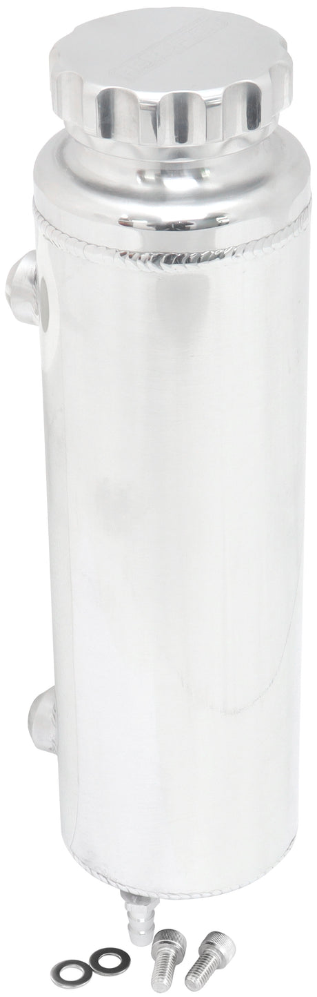 Universal Radiator Overflow Tank 12" x 3.5" -4ORB Polished AF77-1115 - Aeroflow