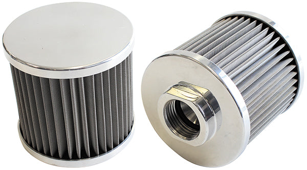 -10AN S/S Billet Breather With Female -10AN Re-Usable AF77-2000 - Aeroflow