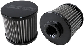 -12AN S/S Billet Breather With Female -12AN Re-Usable AF77-2001BLK - Aeroflow
