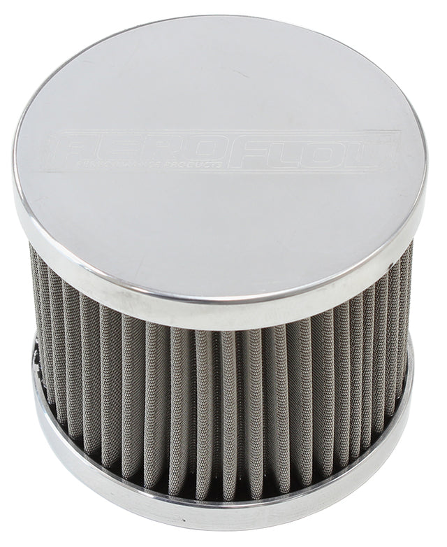 -8AN S/S Billet Breather With Female -8AN Re-Usable AF77-2002 - Aeroflow