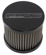 -8AN S/S Billet Breather With Female -8AN Re-Usable AF77-2002BLK - Aeroflow