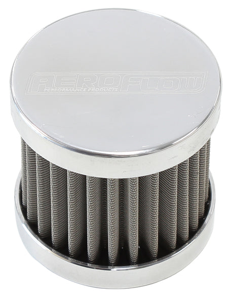 -6AN S/S Billet Breather With Female -6AN Re-Usable AF77-2003 - Aeroflow