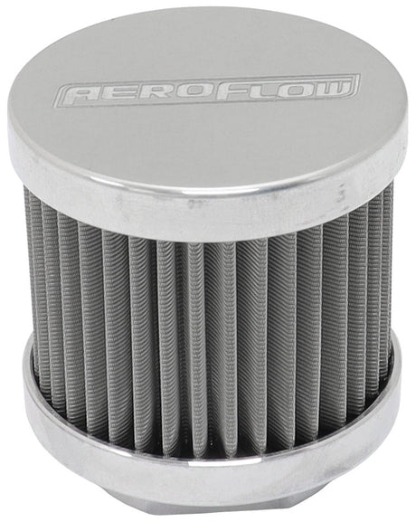 Small -10AN S/S Billet Breatherwith Female -10AN Re-Usable AF77-2004 - Aeroflow
