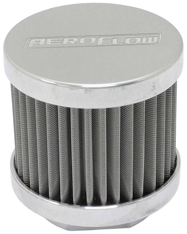 Small -10AN S/S Billet Breatherwith Female -10AN Re-Usable AF77-2004 - Aeroflow