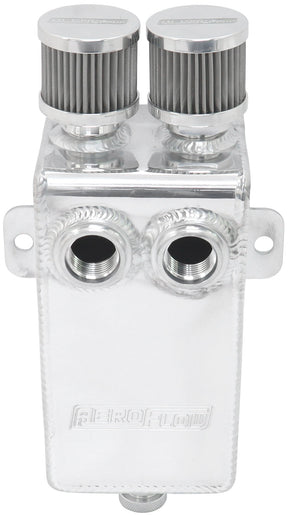 1L Breather Dual -10ORB Dual -10AN Breathers Tank Catch Can AF77-2020 - Aeroflow