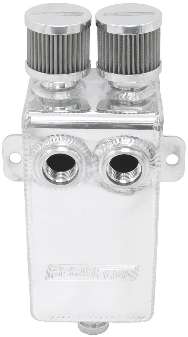 1L Breather Dual -10ORB Dual -10AN Breathers Tank Catch Can AF77-2020 - Aeroflow