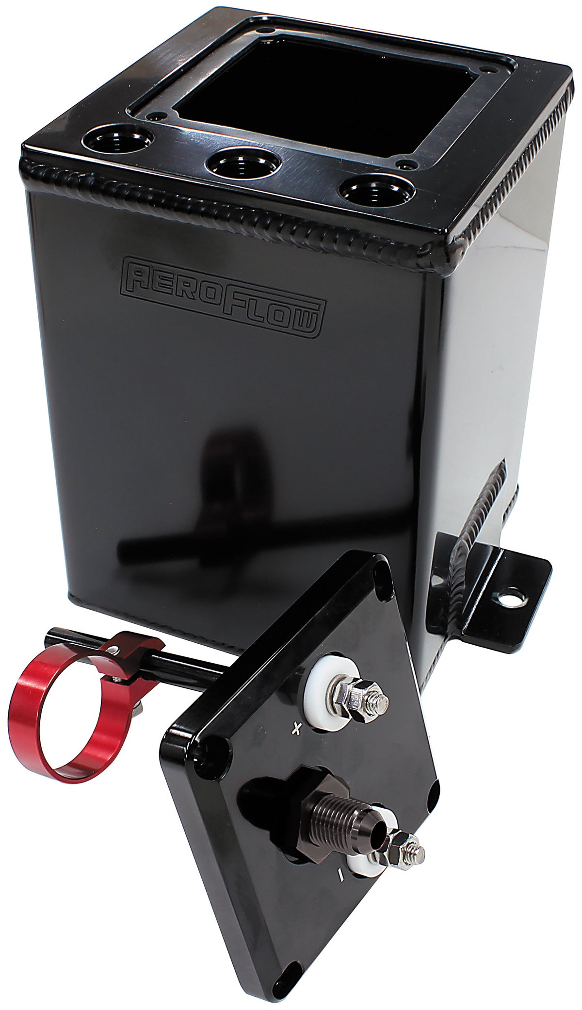Single Pump Surge Tank Suits 40mm Fuel Pumps Black AF77-4055BLK - Aeroflow