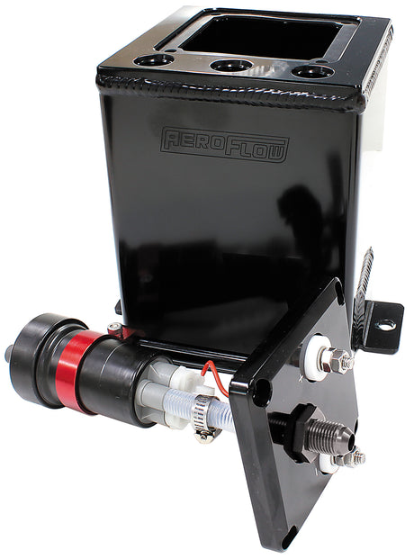 Single Pump Surge Tank Suits 40mm Fuel Pumps Black AF77-4055BLK - Aeroflow