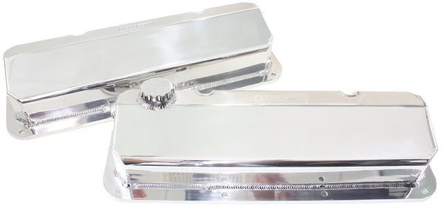 302 351C Ford Fabricated Valvecovers Polished -12ORB AF77-5001-12 - Aeroflow