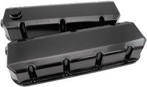 Big Block Chev Fabricated Valve Covers Black BBC AF77-5006BLK-12 - Aeroflow