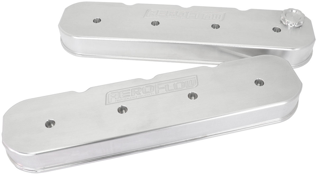 GM LS Billet Valve Covers Pairraw Af Logo No Coils AF77-5010 - Aeroflow