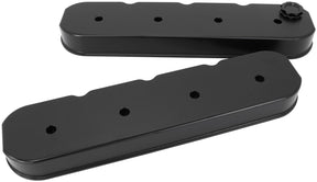 GM LS Billet Valve Covers Pair Black No Logo No Coils AF77-5011BLK - Aeroflow