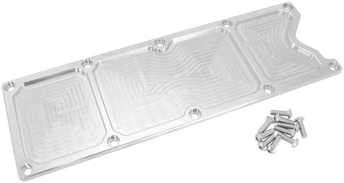 GM LS1 Billet Valley Plate Cover Raw LS AF77-5015 - Aeroflow