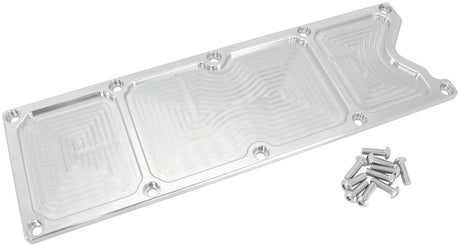GM LS1 Billet Valley Plate Cover Raw LS AF77-5015 - Aeroflow