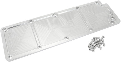 GM LS3 Billet Valley Plate Cover Raw LS Afm / Dod Delete AF77-5016 - Aeroflow