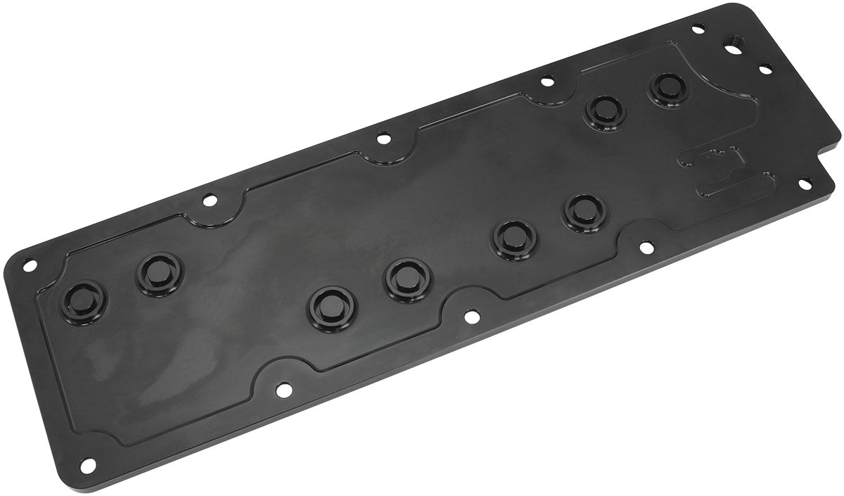 GM LS3 Billet Valley Plate Cover Black LS Dod Afm Delete AF77-5016BLK - Aeroflow