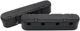 GM LS 2 Piece Valve Covers Cast Tall Retro Finned Black AF77-5020BLK - Aeroflow