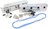 GM LS 2 Piece Valve Covers Cast Tall Retro Smooth Polished AF77-5021P - Aeroflow