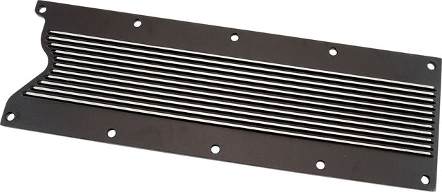 GM LS1 Finned Valley Plate Cover Black Cast Alloy LS AF77-5026BLK - Aeroflow