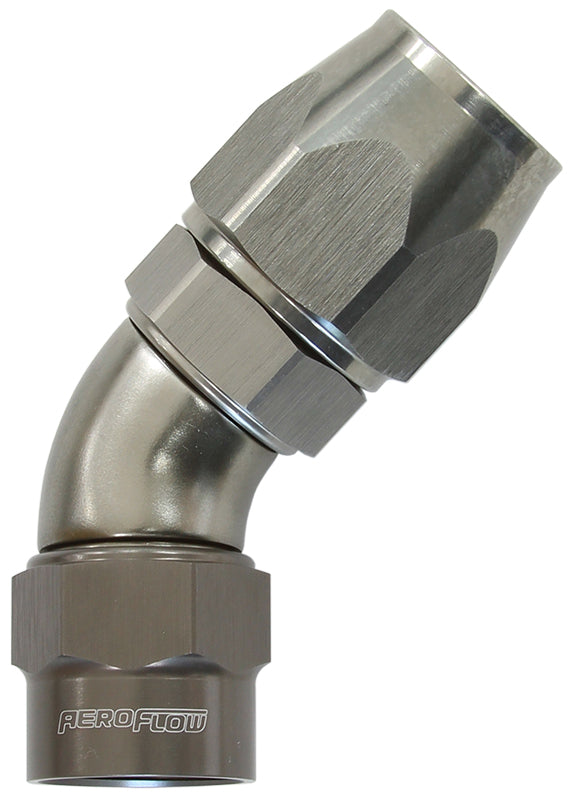 -6AN 45 Degree Kryptalon Full Flow Big Bore 1 Piece AF7852-06 - Aeroflow